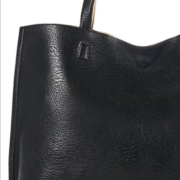 JustFab MONTAGE reversible black/gold tote - Picture 4 of 13